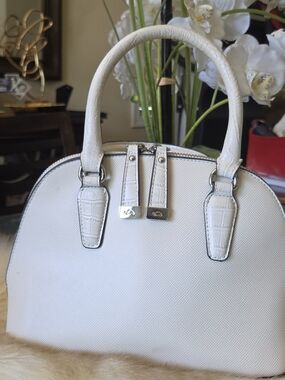 Classic White Dome Satchel Handbag